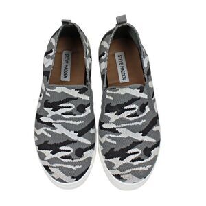 Steve Madden Camo Sneakers Gray Maygee Shoes Platform Camouflage Women’s Size 9